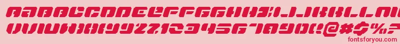 DanStargateExpandedItalic Font – Red Fonts on Pink Background