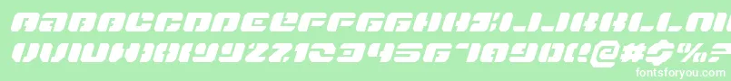 DanStargateExpandedItalic Font – White Fonts on Green Background