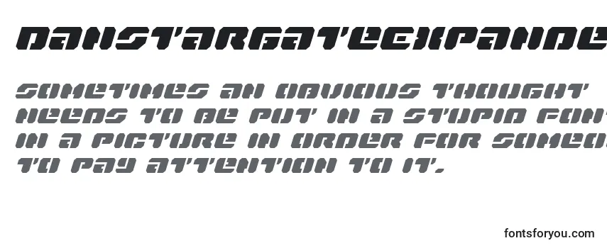 DanStargateExpandedItalic-fontti