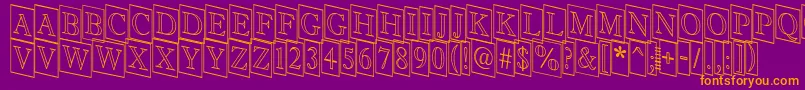 AAntiquetitultrcmdnotl Font – Orange Fonts on Purple Background