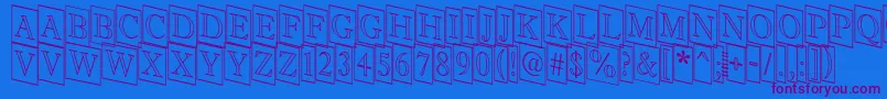 AAntiquetitultrcmdnotl Font – Purple Fonts on Blue Background