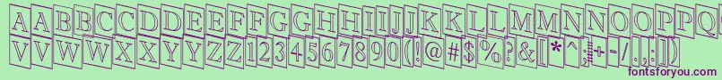 AAntiquetitultrcmdnotl Font – Purple Fonts on Green Background
