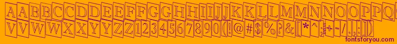 AAntiquetitultrcmdnotl Font – Purple Fonts on Orange Background