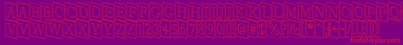 AAntiquetitultrcmdnotl Font – Red Fonts on Purple Background