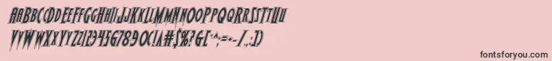 Wolfsbane2acadital Font – Black Fonts on Pink Background