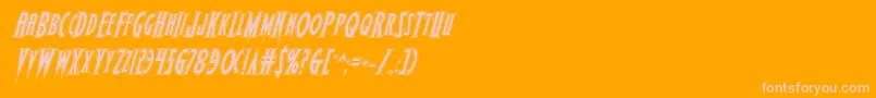 Wolfsbane2acadital Font – Pink Fonts on Orange Background