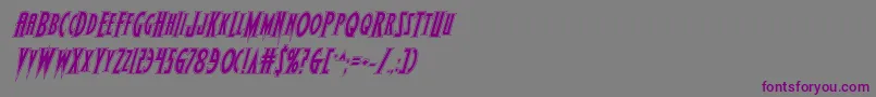 Wolfsbane2acadital-fontti – violetit fontit harmaalla taustalla