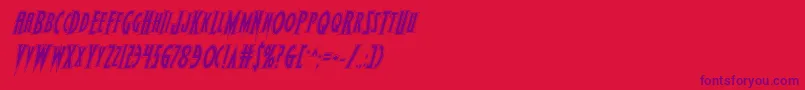 Wolfsbane2acadital Font – Purple Fonts on Red Background
