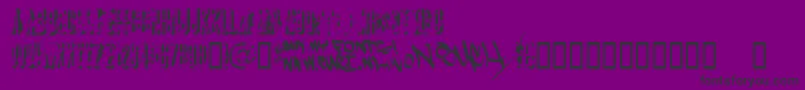 Azcrushe Font – Black Fonts on Purple Background