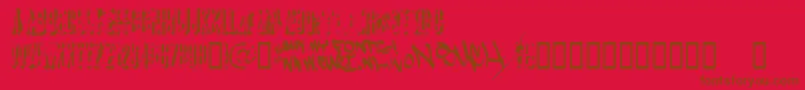 Azcrushe Font – Brown Fonts on Red Background