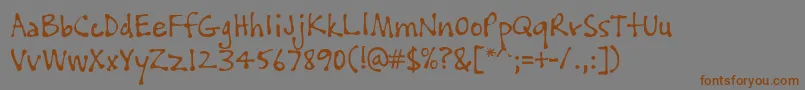 PftissueRegular Font – Brown Fonts on Gray Background