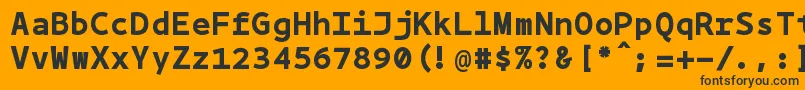 Bpmonobold Font – Black Fonts on Orange Background