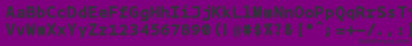 Bpmonobold-Schriftart – Schwarze Schriften auf violettem Hintergrund