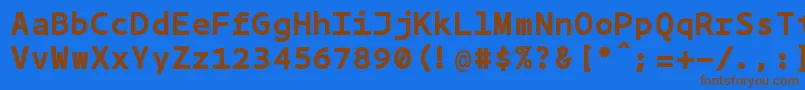 Bpmonobold-fontti – ruskeat fontit sinisellä taustalla