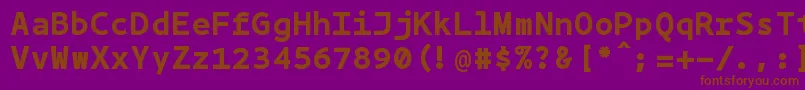 Шрифт Bpmonobold – коричневые шрифты на фиолетовом фоне