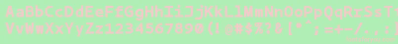 Bpmonobold Font – Pink Fonts on Green Background