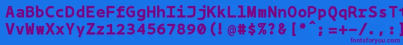 Шрифт Bpmonobold – фиолетовые шрифты на синем фоне