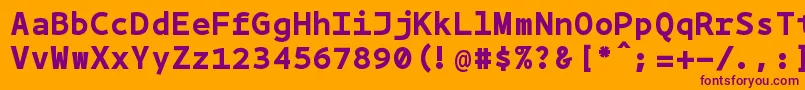 Шрифт Bpmonobold – фиолетовые шрифты на оранжевом фоне