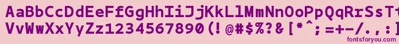 Bpmonobold Font – Purple Fonts on Pink Background
