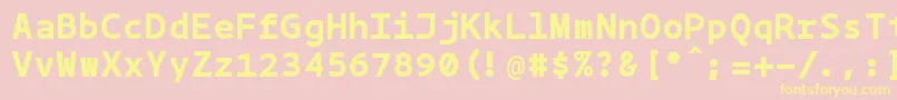 Bpmonobold Font – Yellow Fonts on Pink Background