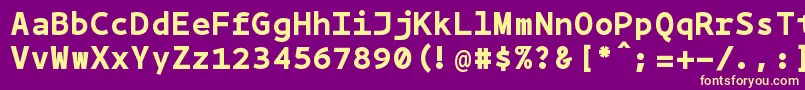 Bpmonobold Font – Yellow Fonts on Purple Background