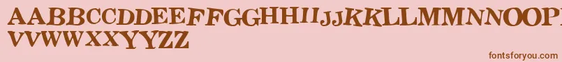 Stict Font – Brown Fonts on Pink Background