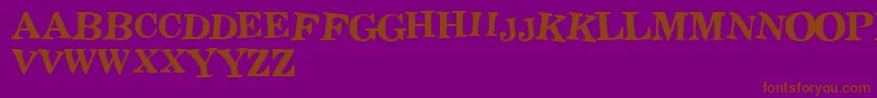 Stict Font – Brown Fonts on Purple Background