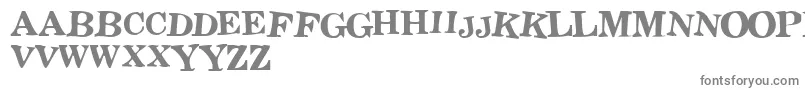 フォントStict – 白い背景に灰色の文字