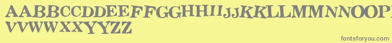 Stict Font – Gray Fonts on Yellow Background