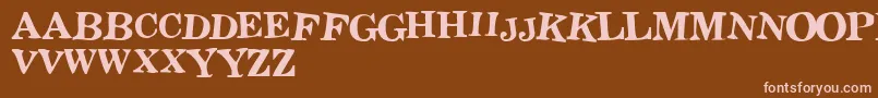 Stict Font – Pink Fonts on Brown Background