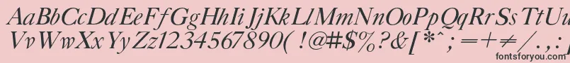 GazetatitulcItalic-Schriftart – Schwarze Schriften auf rosa Hintergrund