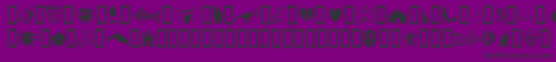 フォントZonoding – 紫の背景に黒い文字