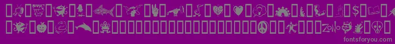 fuente Zonoding – Fuentes Grises Sobre Fondo Morado