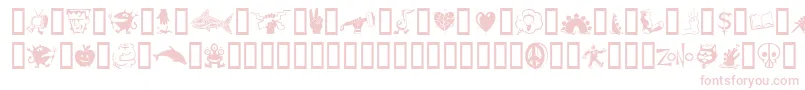 Zonoding Font – Pink Fonts on White Background