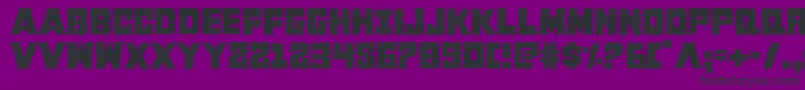 Kcommando Font – Black Fonts on Purple Background