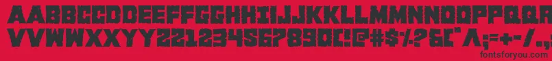 Kcommando Font – Black Fonts on Red Background