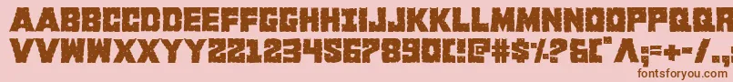 Kcommando Font – Brown Fonts on Pink Background