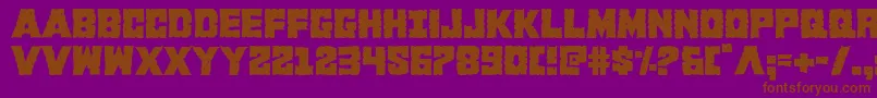 Kcommando Font – Brown Fonts on Purple Background