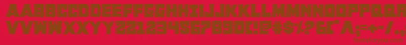 Kcommando Font – Brown Fonts on Red Background