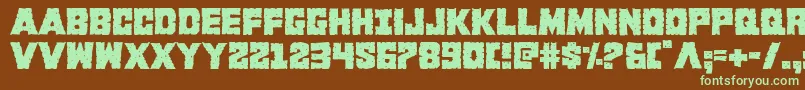 Kcommando Font – Green Fonts on Brown Background