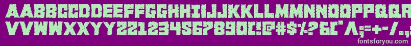 Kcommando Font – Green Fonts on Purple Background
