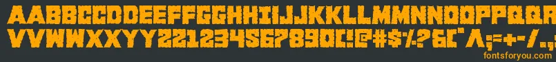Kcommando Font – Orange Fonts on Black Background