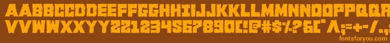 Kcommando Font – Orange Fonts on Brown Background