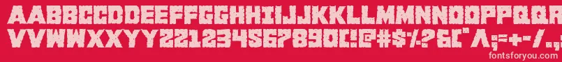 Kcommando Font – Pink Fonts on Red Background