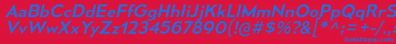 MesmerizeSeRgIt Font – Blue Fonts on Red Background