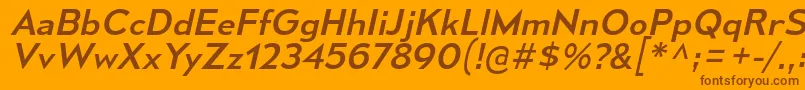 MesmerizeSeRgIt Font – Brown Fonts on Orange Background