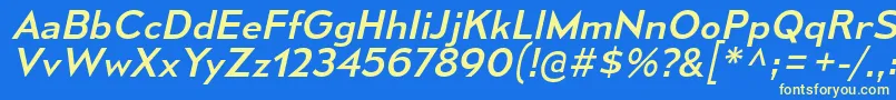 MesmerizeSeRgIt Font – Yellow Fonts on Blue Background