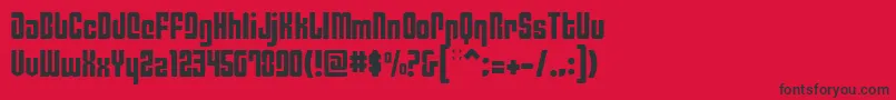 Czcionka PhiladelphiaLight – czarne czcionki na czerwonym tle