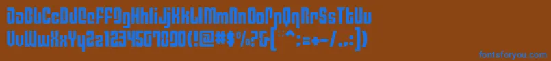 PhiladelphiaLight Font – Blue Fonts on Brown Background