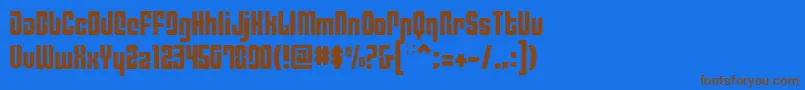 PhiladelphiaLight Font – Brown Fonts on Blue Background
